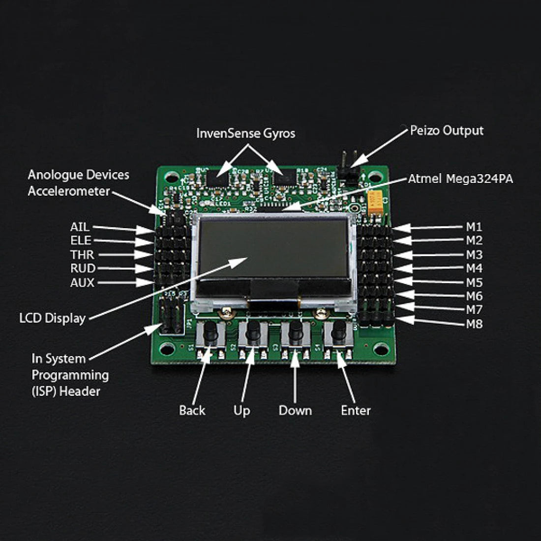 KK2.1.5 LCD Flight Controll Board for FPV Racing Drone | e | kk flight controller