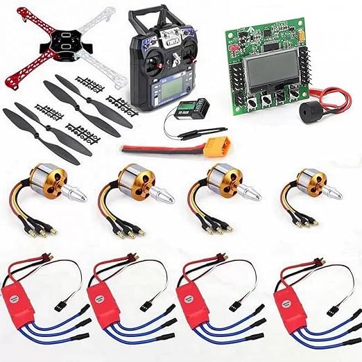 Quadcopter Drone Combo Kit for beginner Drone kit (Motor + ESC + Propeller + Flight Controller + Frame + TX-RX flysky fsi6)